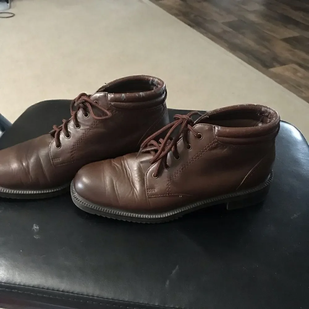 Vintage Dane Leather Kids Shoes Brown Size 4K